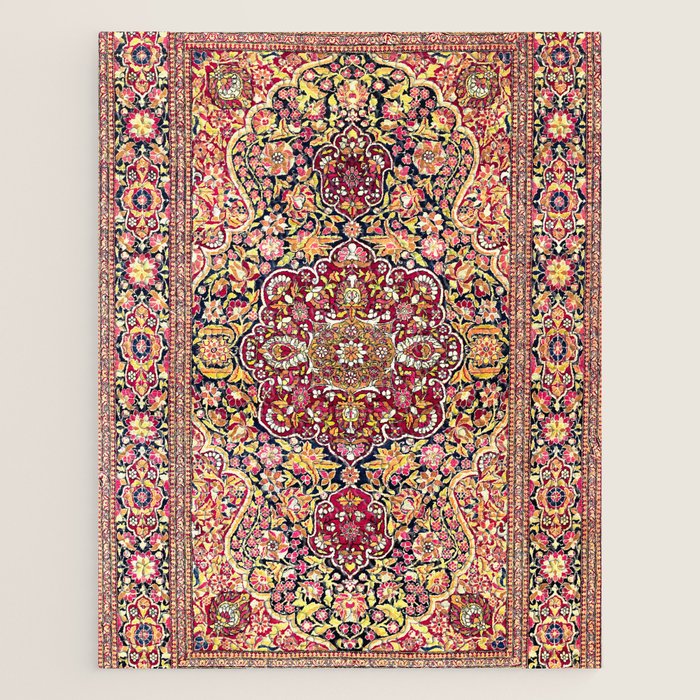 Esfahan Antique Floral Persian Rug Print Jigsaw Puzzle Gallery Image 1