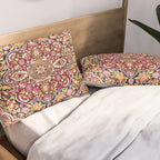 Esfahan Antique Floral Persian Rug Print Pillow Sham Gallery Image 2