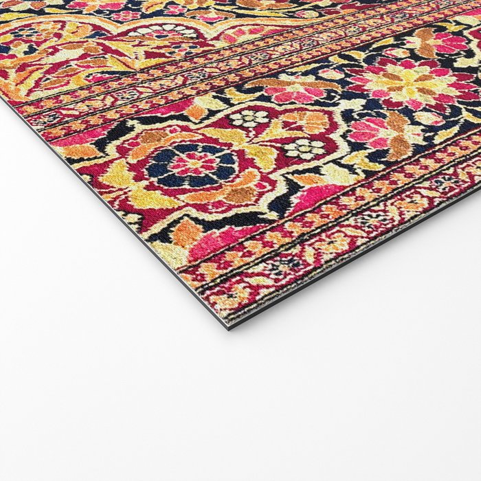 Esfahan Antique Floral Persian Rug Print Welcome Mat Gallery Image 2