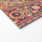 Esfahan Antique Floral Persian Rug Print Welcome Mat Gallery Image 2