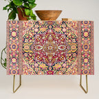Esfahan Antique Floral Persian Rug Print Credenza Gallery Image 1