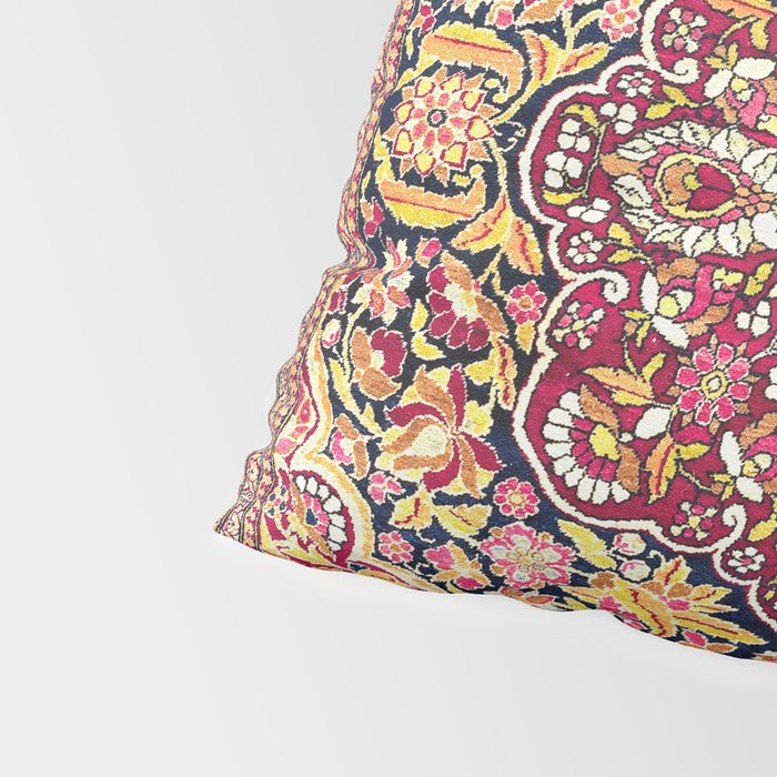 Esfahan Antique Floral Persian Rug Print Pillow Sham Gallery Image 4