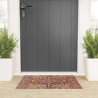 Esfahan Antique Floral Persian Rug Print Welcome Mat Gallery Image 3