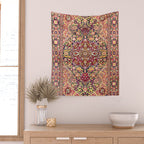 Esfahan Antique Floral Persian Rug Print Wall Tapestry Gallery Image 2