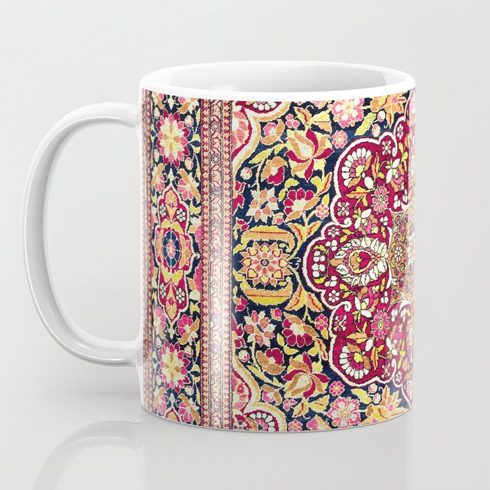 Esfahan Antique Floral Persian Rug Print Coffee Mug Gallery Image 3