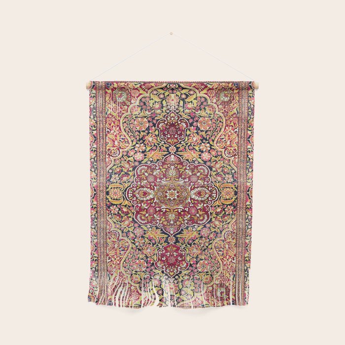 Esfahan Antique Floral Persian Rug Print Wall Hanging Gallery Image 1