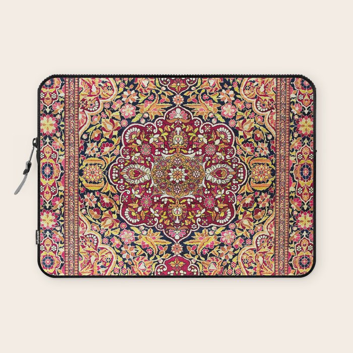 Esfahan Antique Floral Persian Rug Print Laptop Sleeve Gallery Image 1