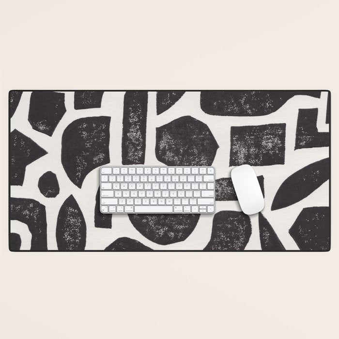 Linocut Abstract #3 Desk Mat Gallery Image 1
