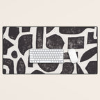 Linocut Abstract #3 Desk Mat Gallery Image 1