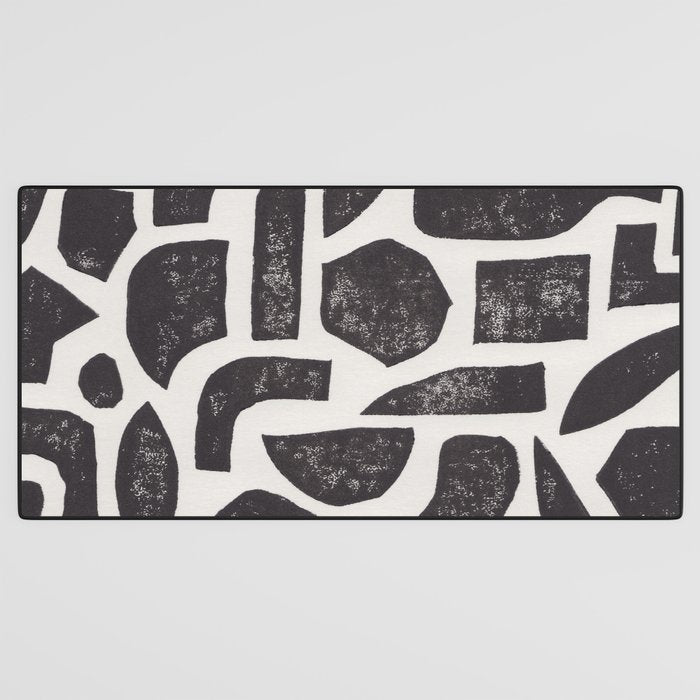Linocut Abstract #3 Desk Mat Gallery Image 3
