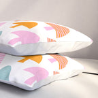 Whimsi Retro Abstract Mushrooms in Rainbow colours Pillow Sham Gallery Image 3