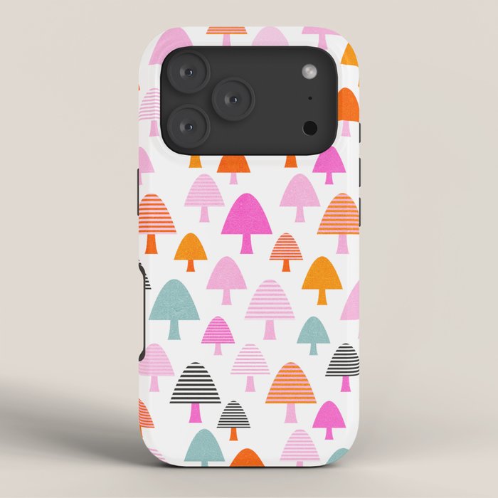Whimsi Retro Abstract Mushrooms in Rainbow colours iPhone Case Gallery Image 3