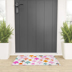 Whimsi Retro Abstract Mushrooms in Rainbow colours Welcome Mat Gallery Image 3