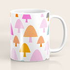 Whimsi Retro Abstract Mushrooms in Rainbow colours Coffee Mug Gallery Image 1