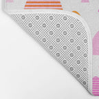 Whimsi Retro Abstract Mushrooms in Rainbow colours Bath Mat Gallery Image 2