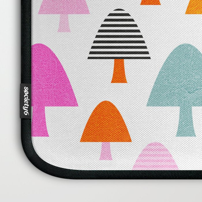 Whimsi Retro Abstract Mushrooms in Rainbow colours Laptop Sleeve Gallery Image 3