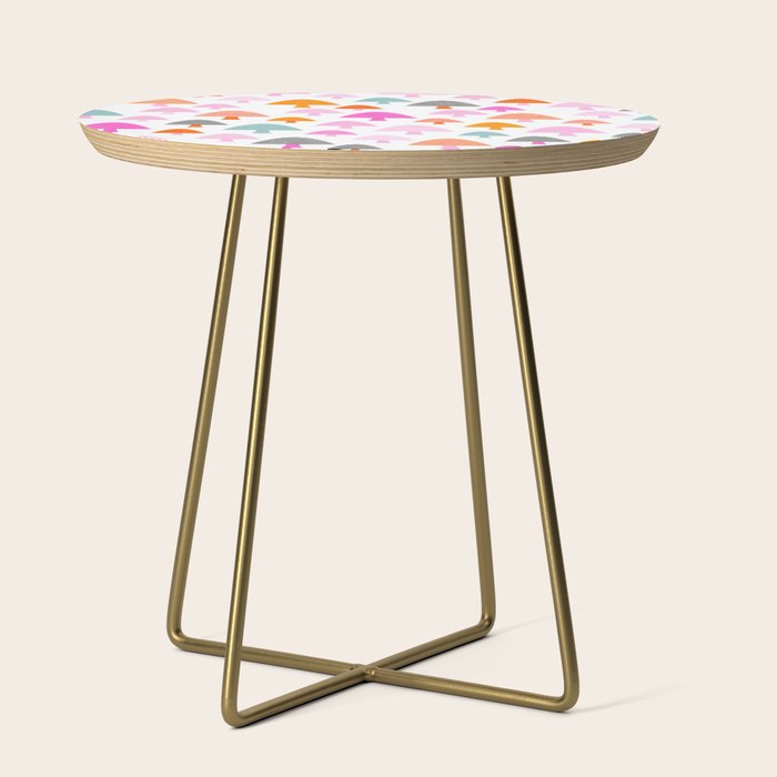 Whimsi Retro Abstract Mushrooms in Rainbow colours Side Table Gallery Image 1