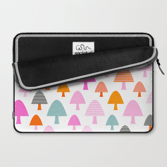 Whimsi Retro Abstract Mushrooms in Rainbow colours Laptop Sleeve Gallery Image 2