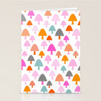 Whimsi Retro Abstract Mushrooms in Rainbow colours Stationery Card Gallery Image 2