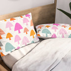 Whimsi Retro Abstract Mushrooms in Rainbow colours Pillow Sham Gallery Image 2