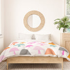 Whimsi Retro Abstract Mushrooms in Rainbow colours Duvet Cover Gallery Image 3