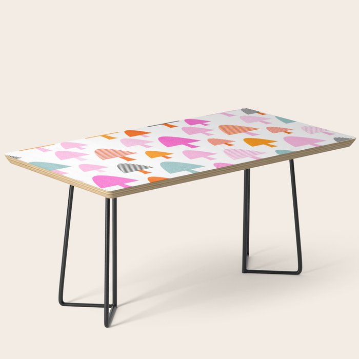 Whimsi Retro Abstract Mushrooms in Rainbow colours Coffee Table Gallery Image 1