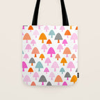 Whimsi Retro Abstract Mushrooms in Rainbow colours Tote Bag Gallery Image 1