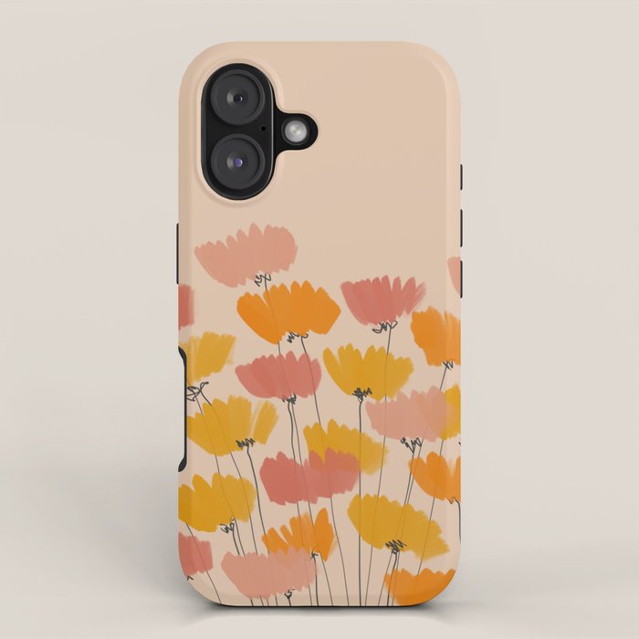 Summertime Flowers On Beige iPhone Case Gallery Image 1