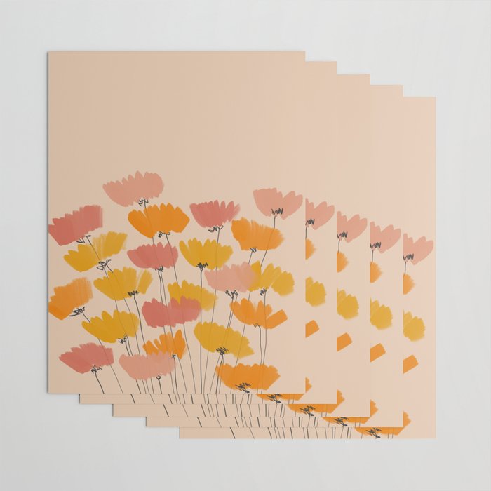 Summertime Flowers On Beige Wrapping Paper Gallery Image 3