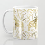 Swedish Dala Horses - Gold Palette Coffee Mug Gallery Image 3