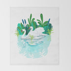 Swans In Love Throw Blanket Gallery Image 2