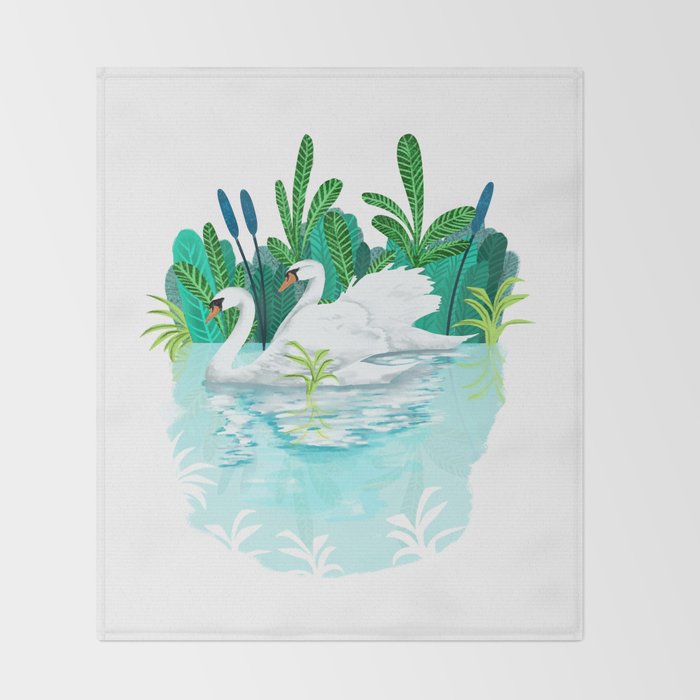Swans In Love Throw Blanket Gallery Image 2