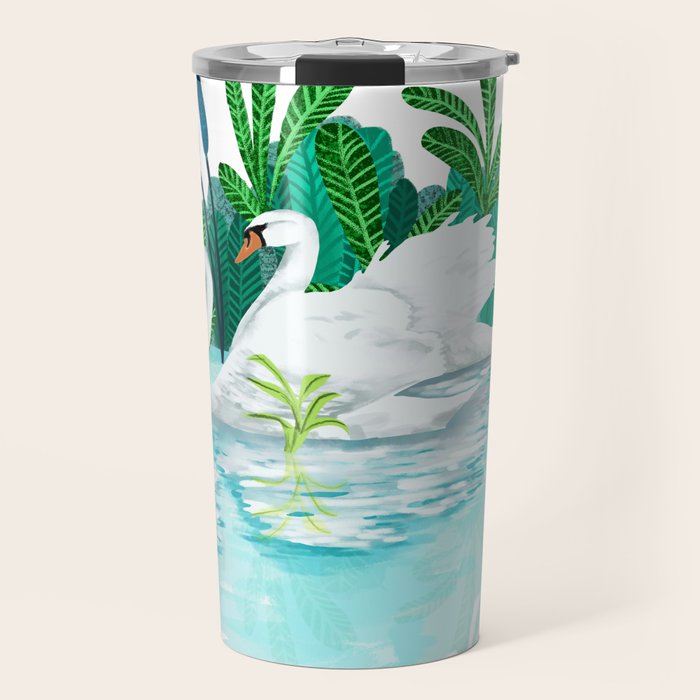 Swans In Love Travel Mug Gallery Image 1