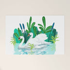 Swans In Love Welcome Mat Gallery Image 1