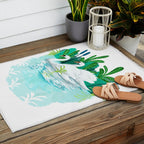 Swans In Love Outdoor Rug Gallery Image 2