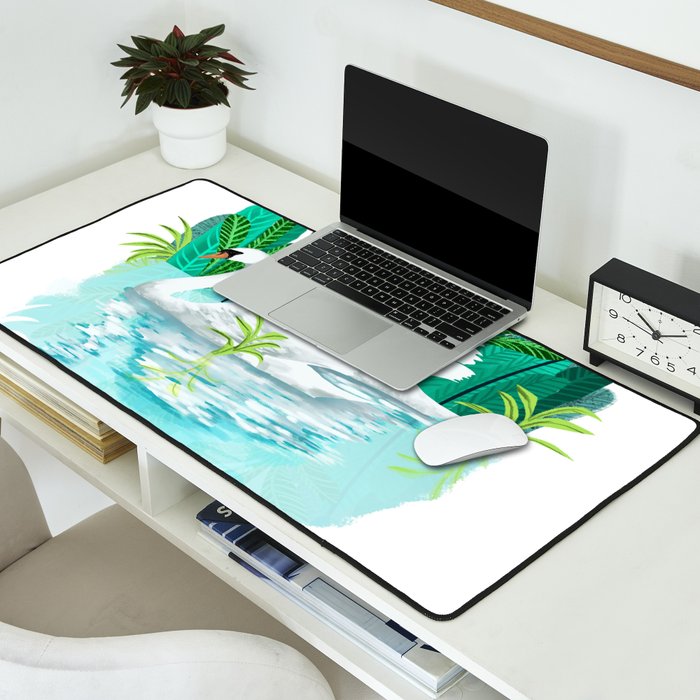 Swans In Love Desk Mat Gallery Image 2