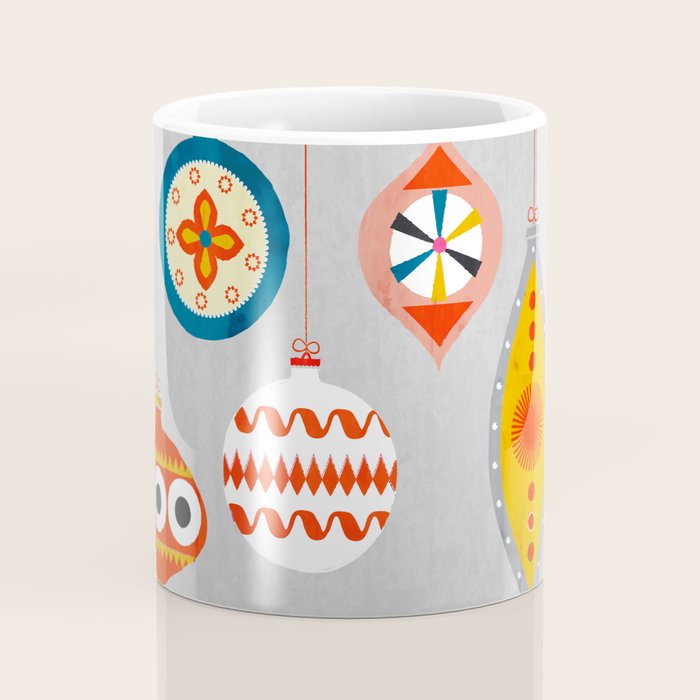 Christmas retro baubles no3 Coffee Mug Gallery Image 4