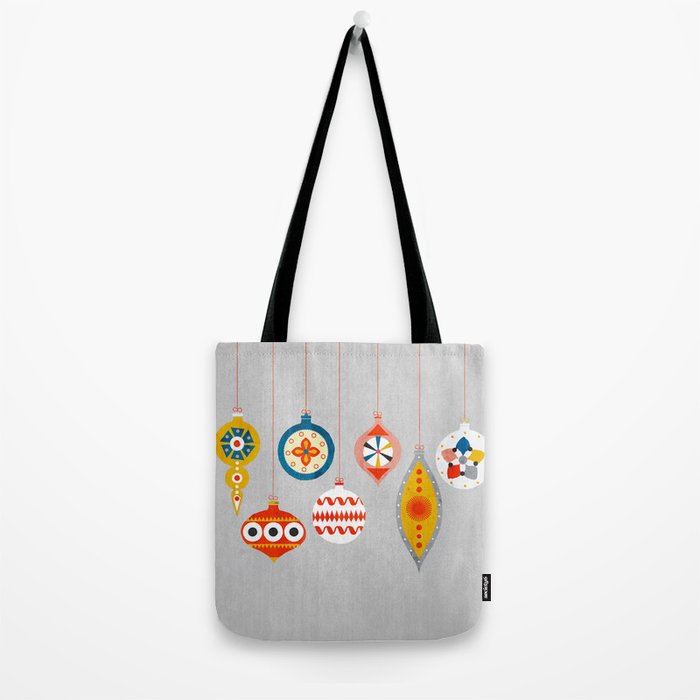 Christmas retro baubles no3 Tote Bag Gallery Image 2