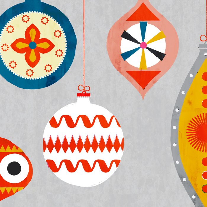 Christmas retro baubles no3 Coffee Mug Gallery Image 2