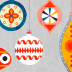 Christmas retro baubles no3 Coffee Mug Gallery Image 2