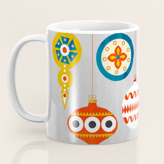 Christmas retro baubles no3 Coffee Mug Gallery Image 3