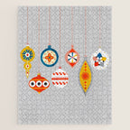 Christmas retro baubles no3 Jigsaw Puzzle Gallery Image 1