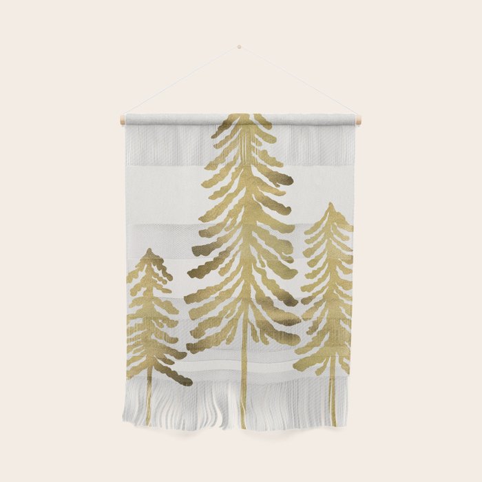 Pine Trees - Gold Palette Wall Hanging Gallery Image 1