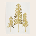 Pine Trees - Gold Palette Poster Gallery Image 4