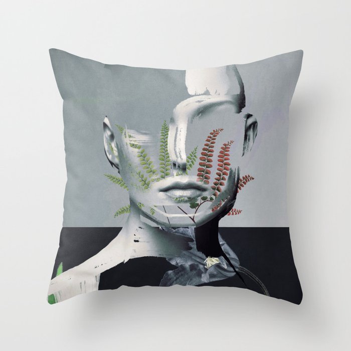 Abstract Portrait 8 Throw Pillow Gallery Image 1