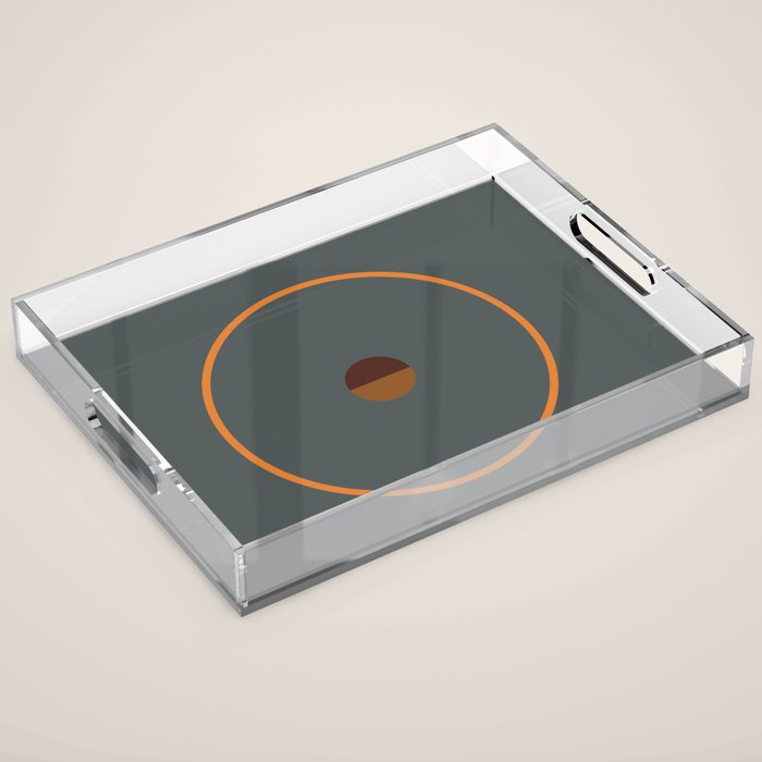 catch II anthracite and ocher Acrylic Tray Gallery Image 1
