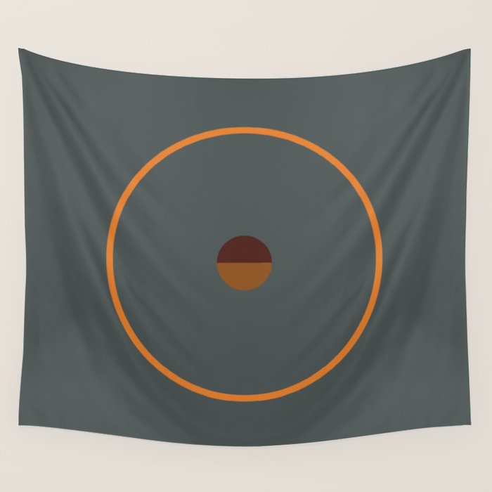 catch II anthracite and ocher Wall Tapestry Gallery Image 4