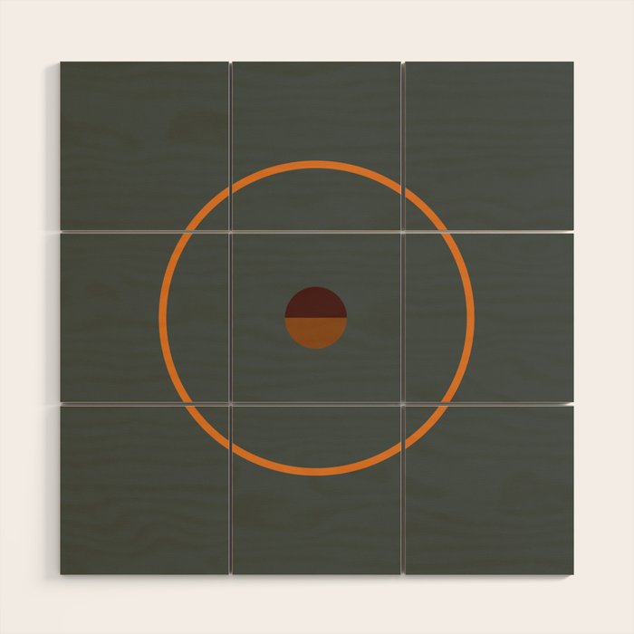 catch II anthracite and ocher Wood Wall Art Gallery Image 1