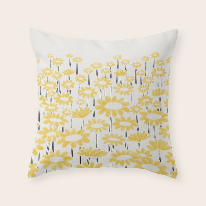 Sunflower Field Throw Pillow Gallery Image 6