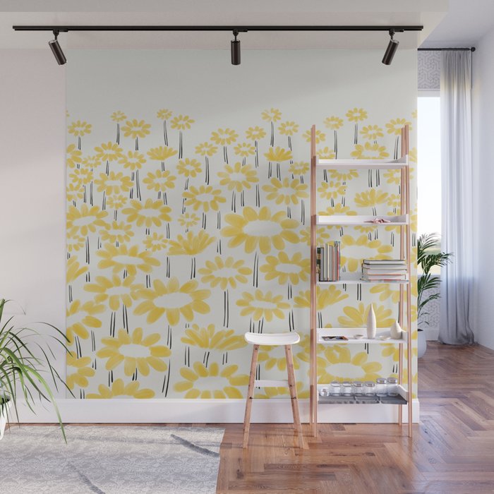 Sunflower Field Wall Mural Gallery Image 1